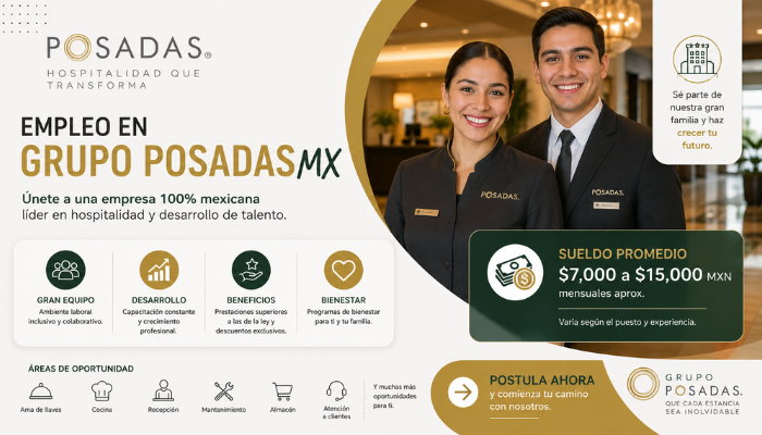 Empleo en Grupo Posadas MX